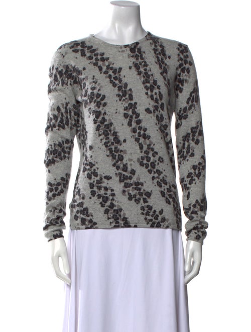 Neiman Marcus Cashmere Printed Sweater