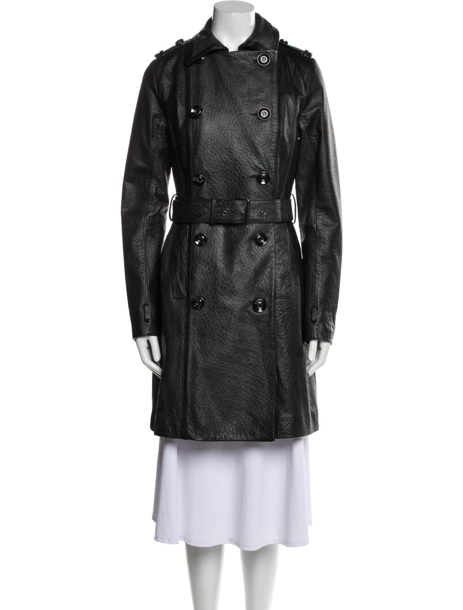 Neiman Marcus Leather Trench Coat