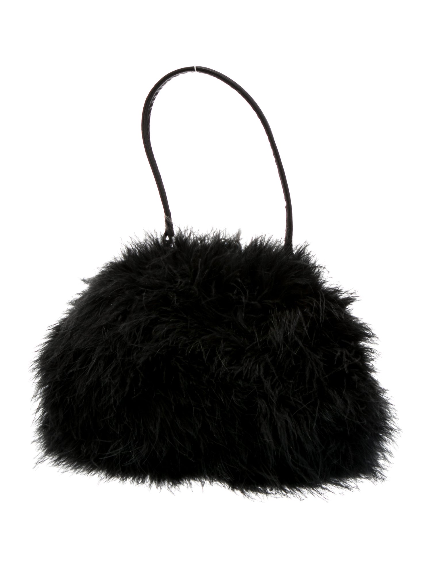 Neiman Marcus Ostrich Feather Top Handle Bag
