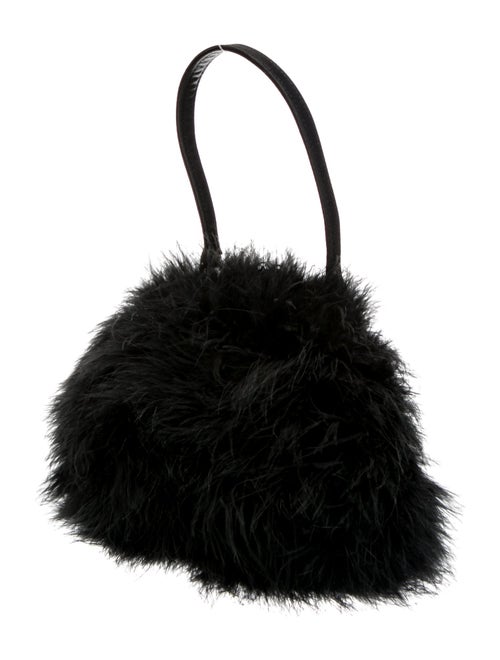 Neiman Marcus Ostrich Feather Top Handle Bag
