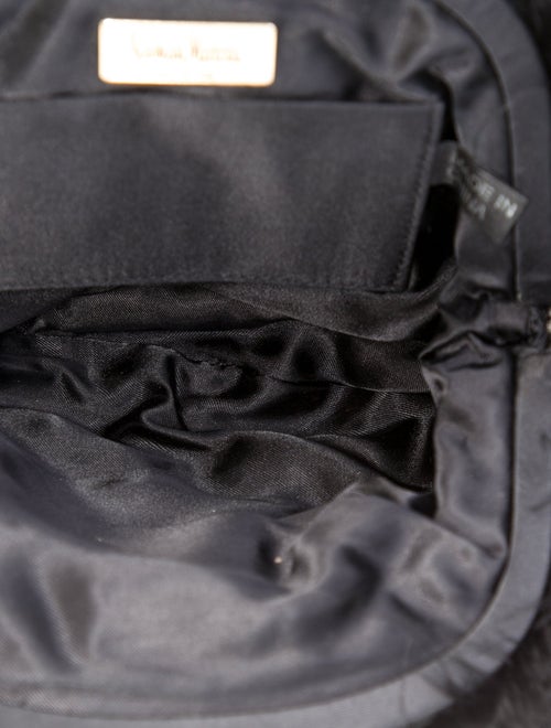 Neiman Marcus Ostrich Feather Top Handle Bag