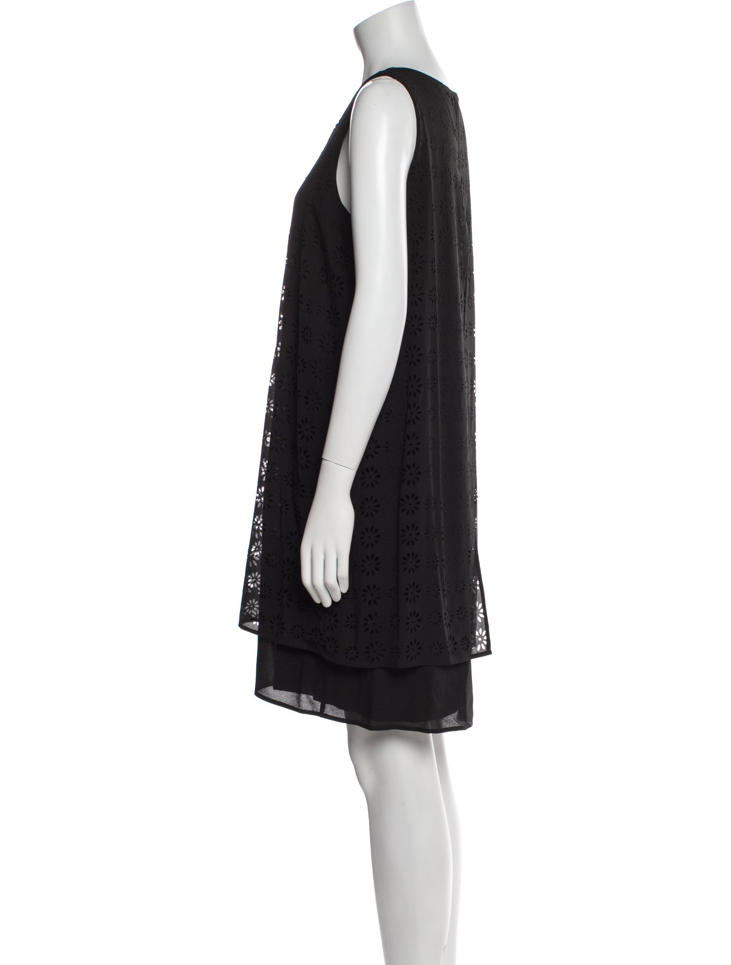 Neiman Marcus Scoop Neck Mini Dress