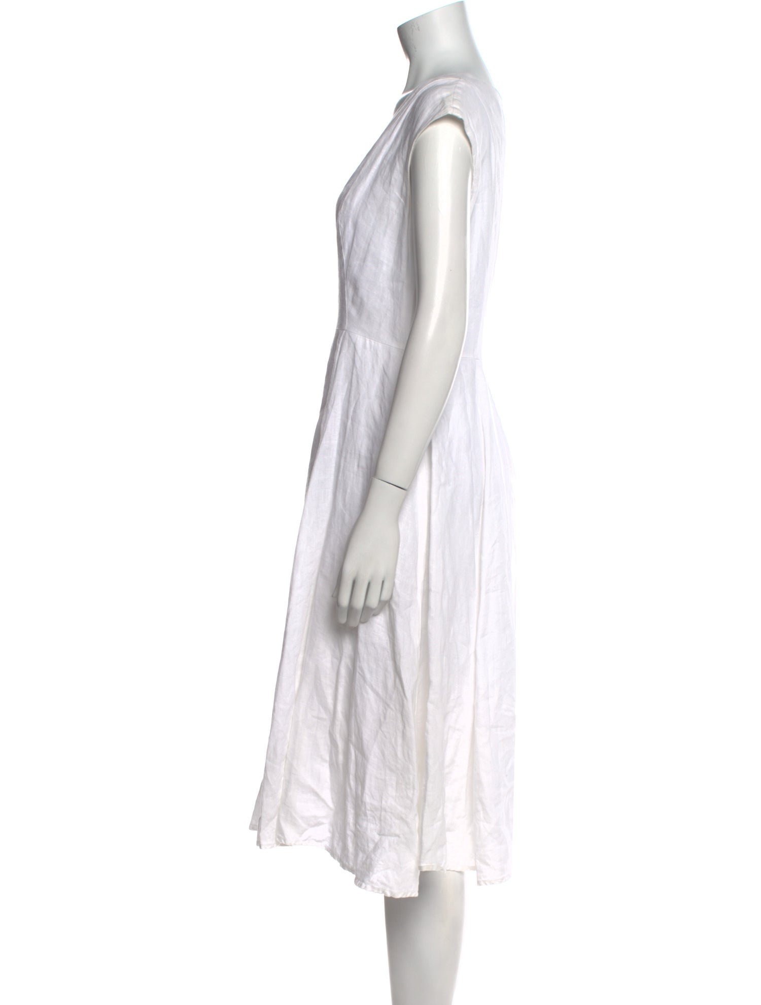 Neiman Marcus Linen Midi Length Dress