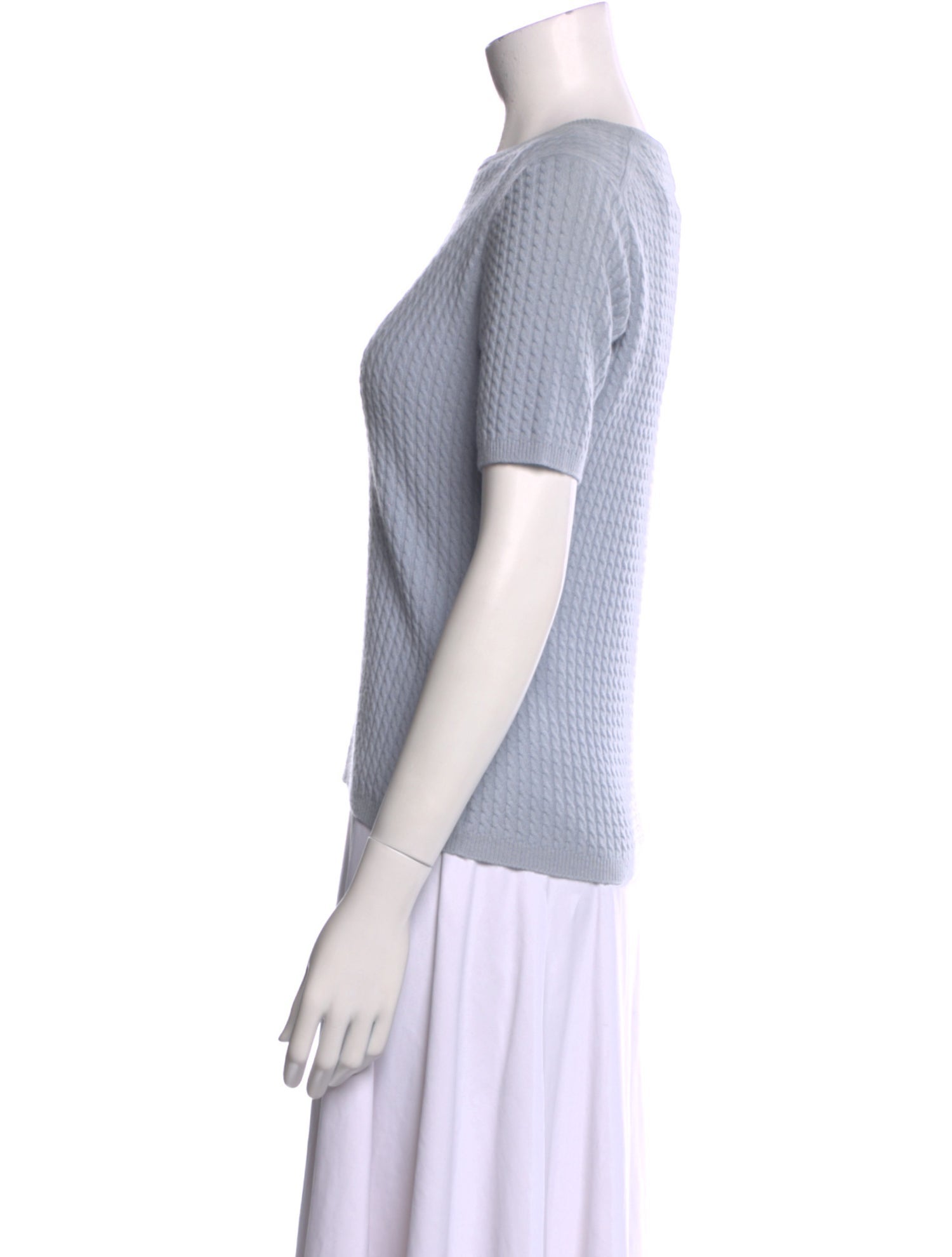 Neiman Marcus Cashmere Bateau Neckline Sweater