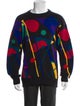 Neiman Marcus Printed Crew Neck Pullover