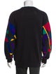 Neiman Marcus Printed Crew Neck Pullover