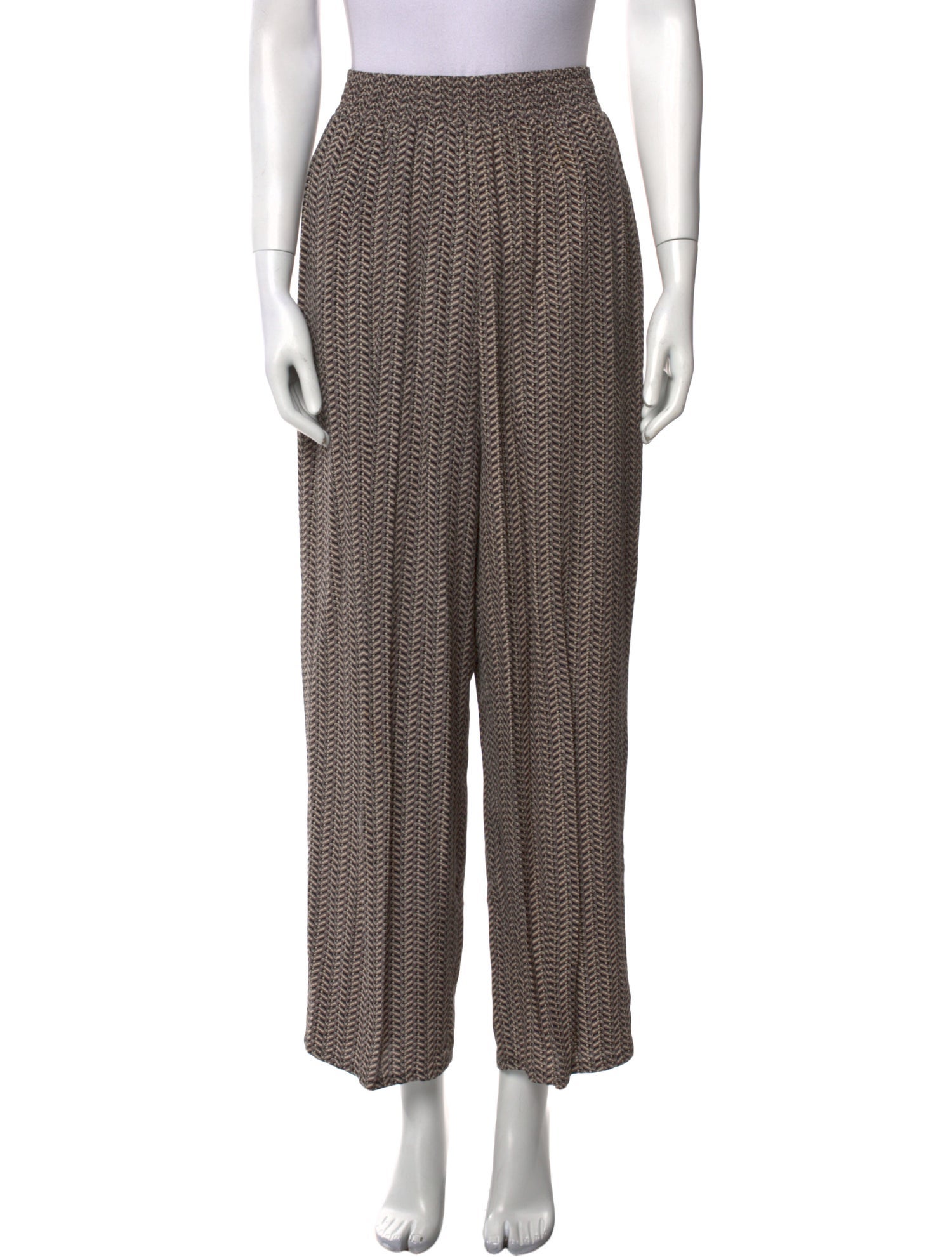 Neiman Marcus Printed Wide Leg Pants