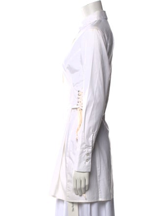 Neiman Marcus Long Sleeve Button-Up Top