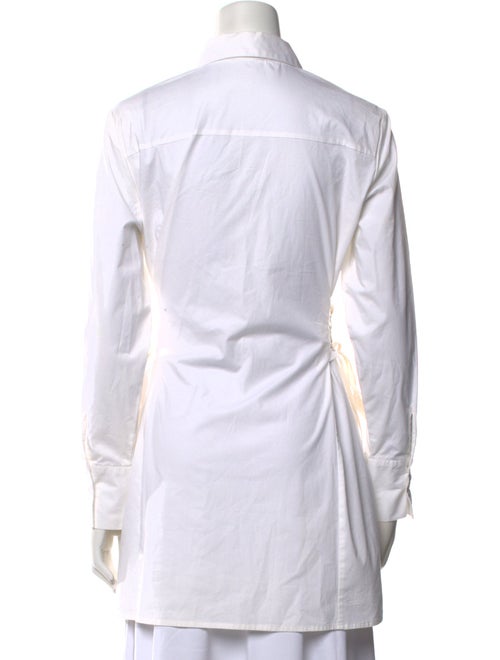 Neiman Marcus Long Sleeve Button-Up Top