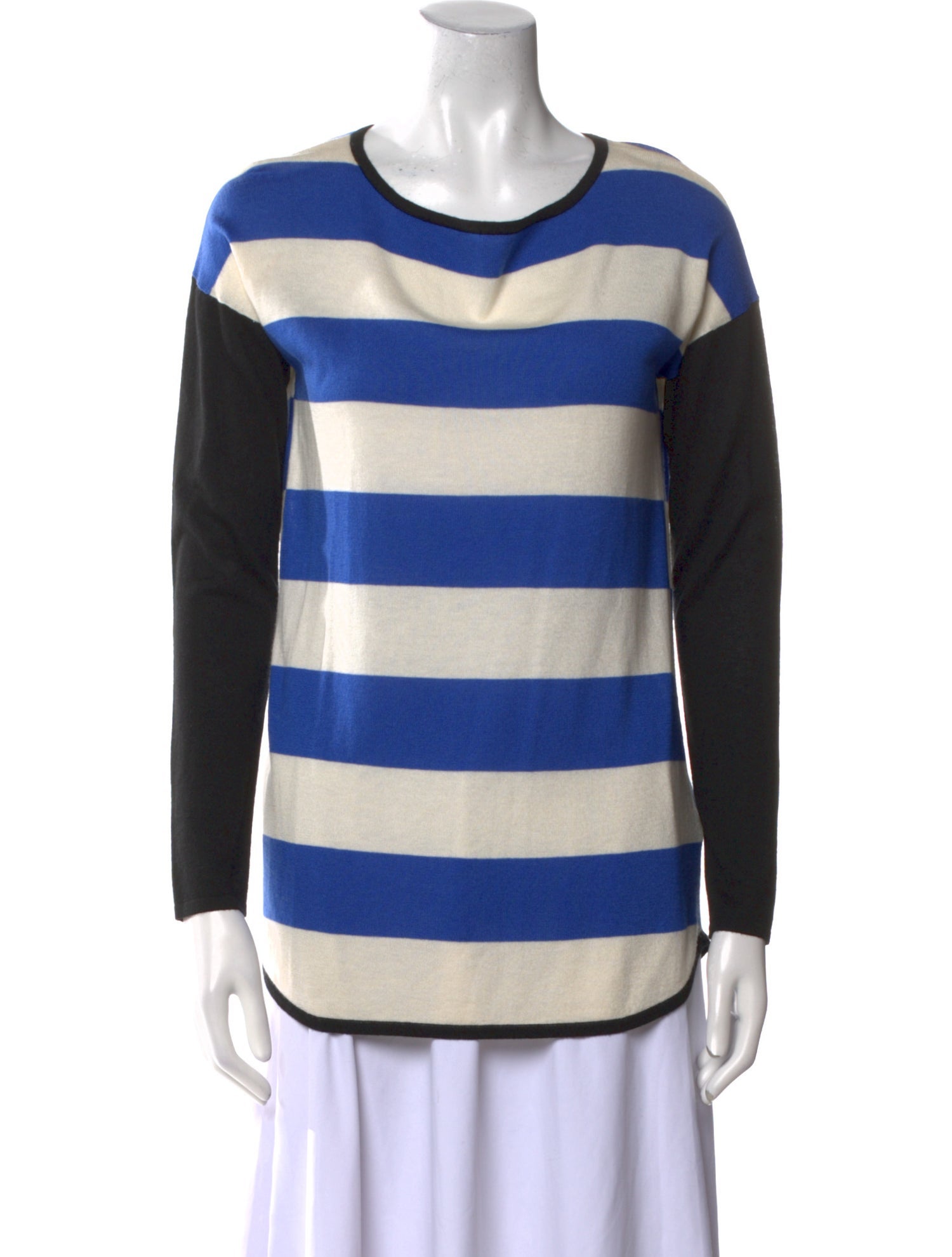 Neiman Marcus Silk Striped Tunic