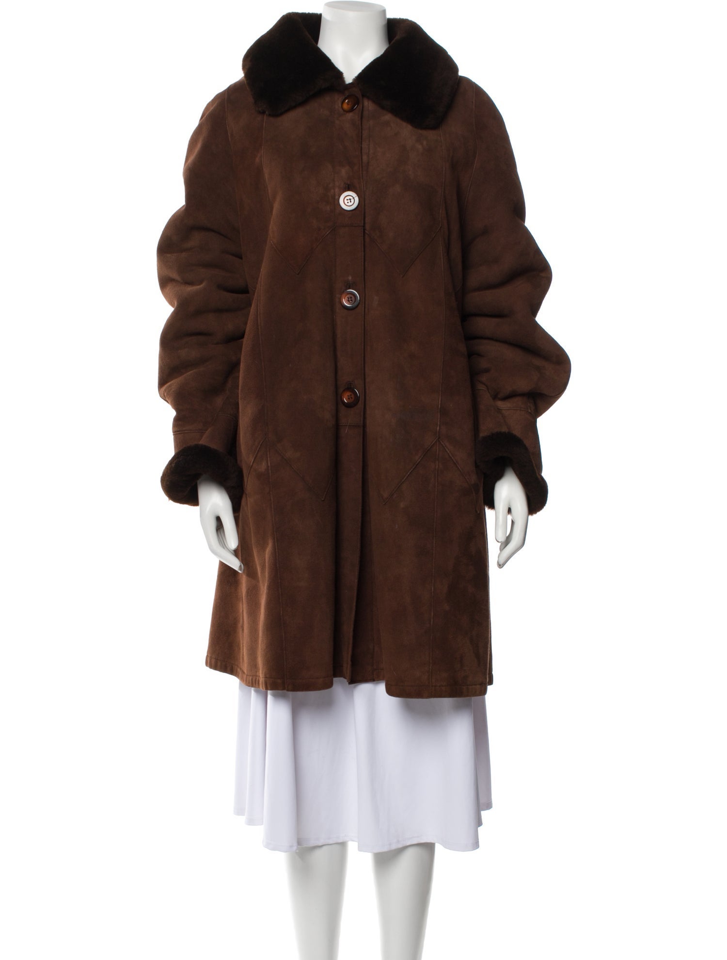 Neiman Marcus Suede Fur Jacket