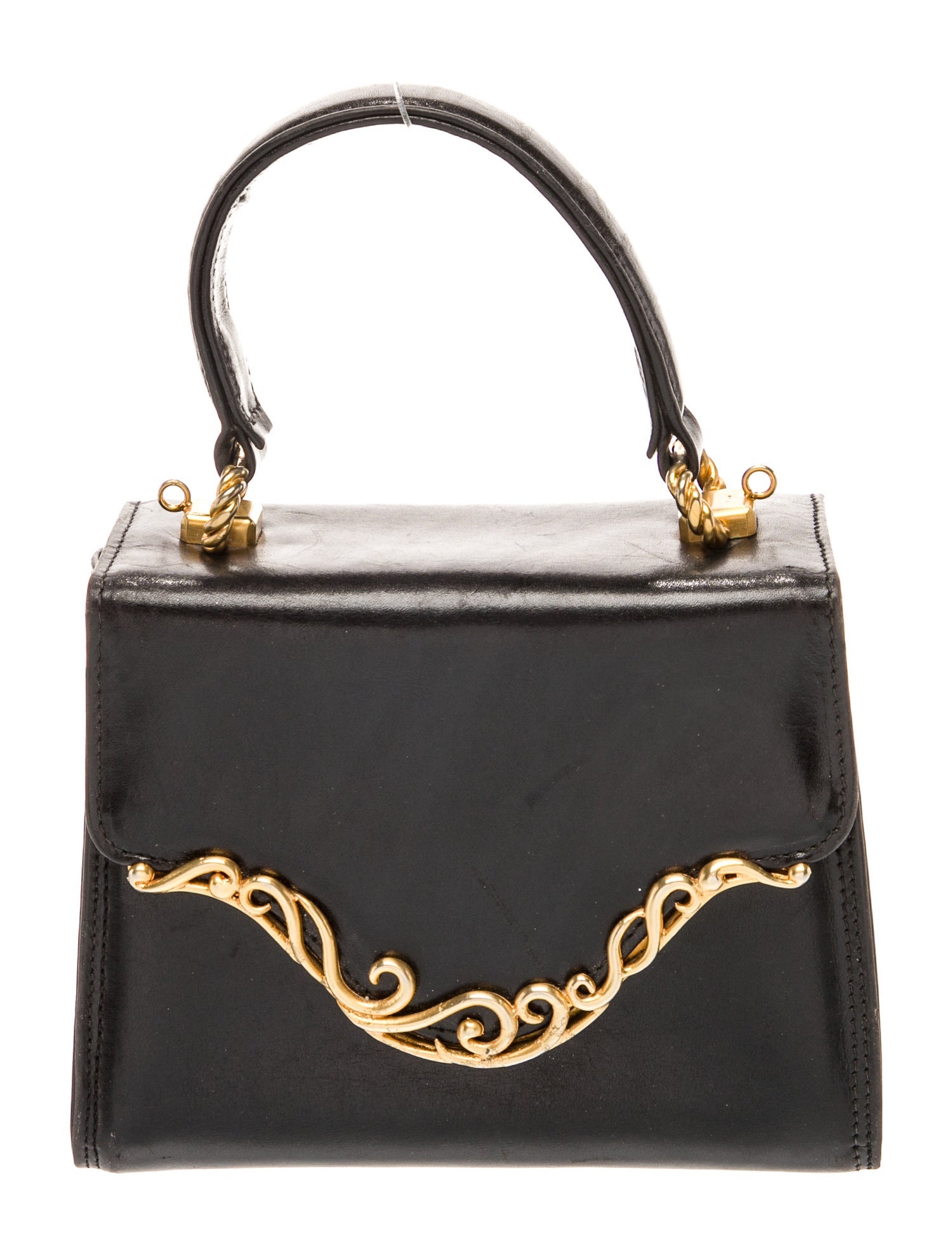 Neiman Marcus Leather Top Handle Bag