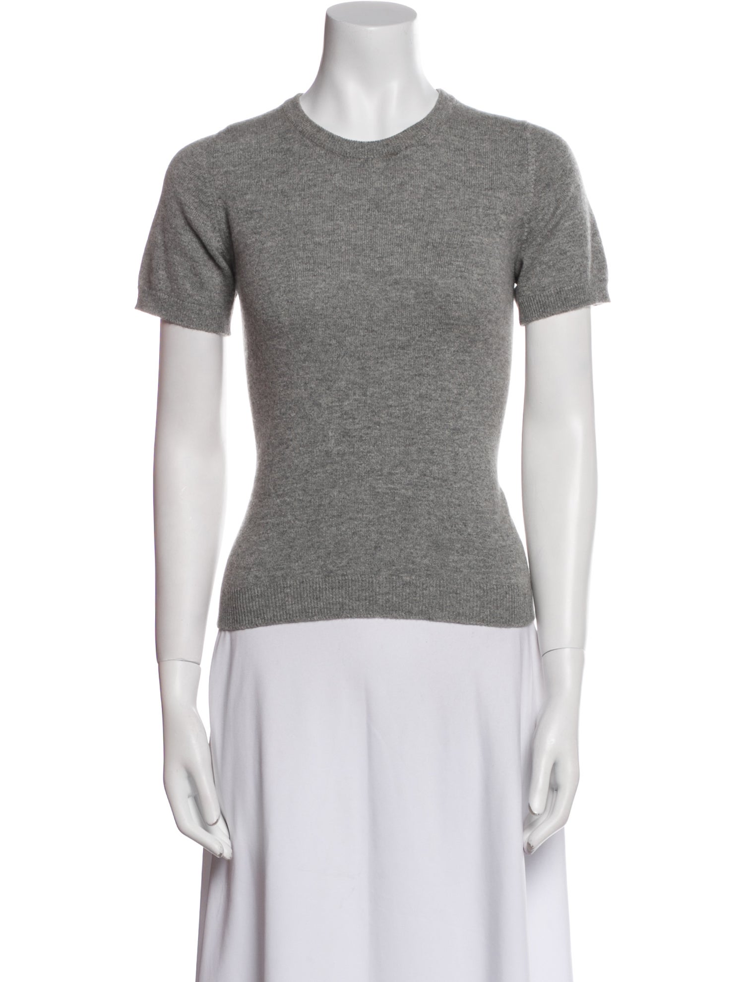 Neiman Marcus Cashmere Crew Neck T-Shirt