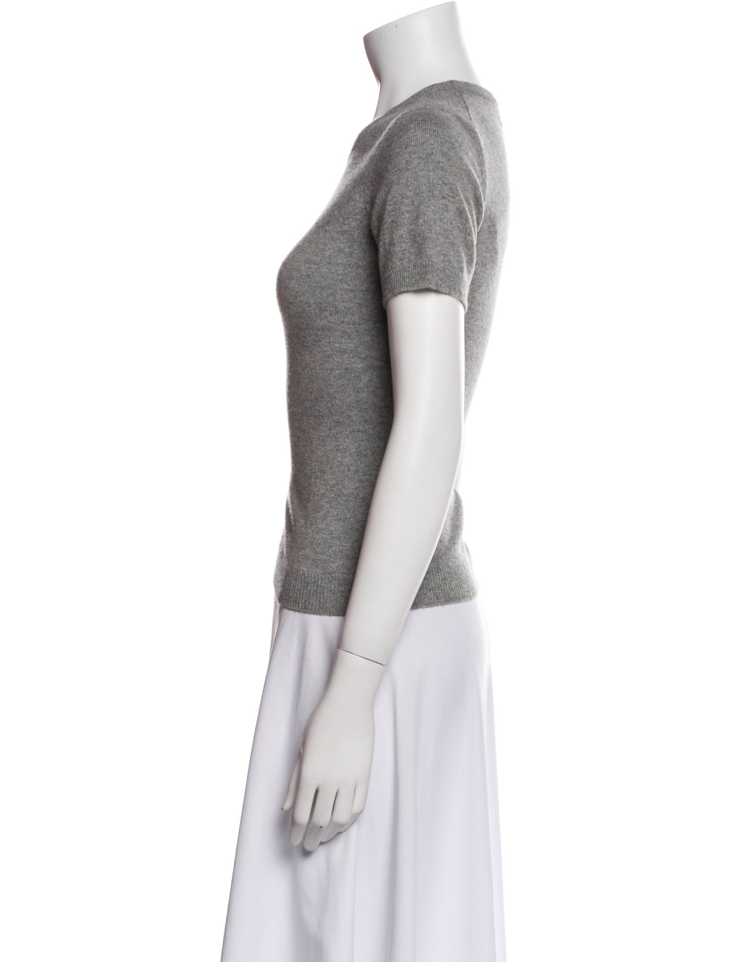 Neiman Marcus Cashmere Crew Neck T-Shirt