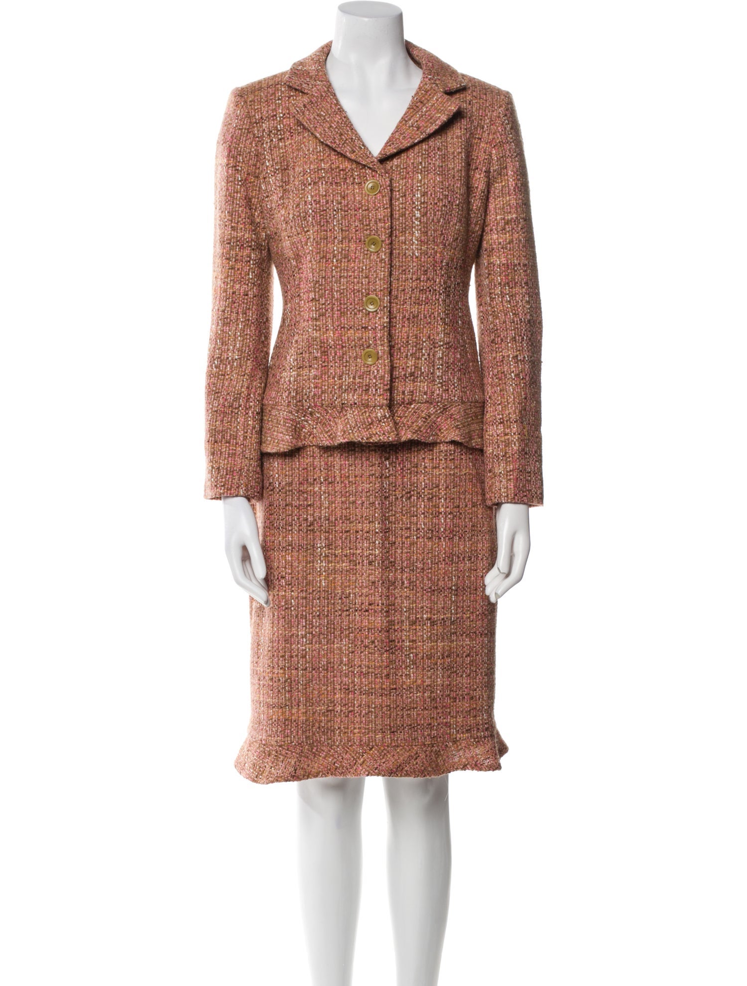Neiman Marcus Tweed Pattern Skirt Suit