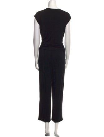 Neiman Marcus V-Neck Jumpsuit