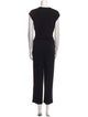 Neiman Marcus V-Neck Jumpsuit