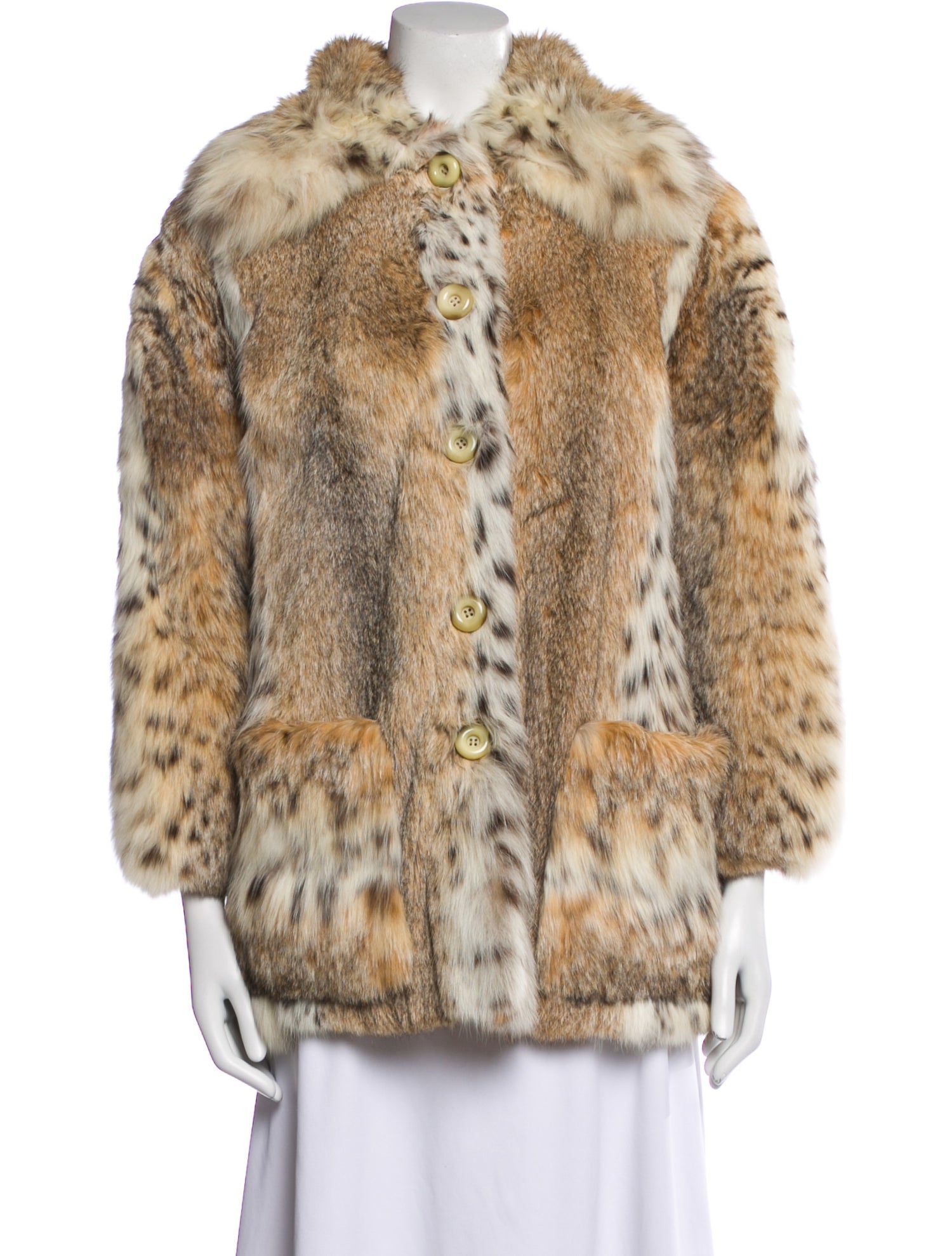 Neiman Marcus Fur Animal Print Fur Coat