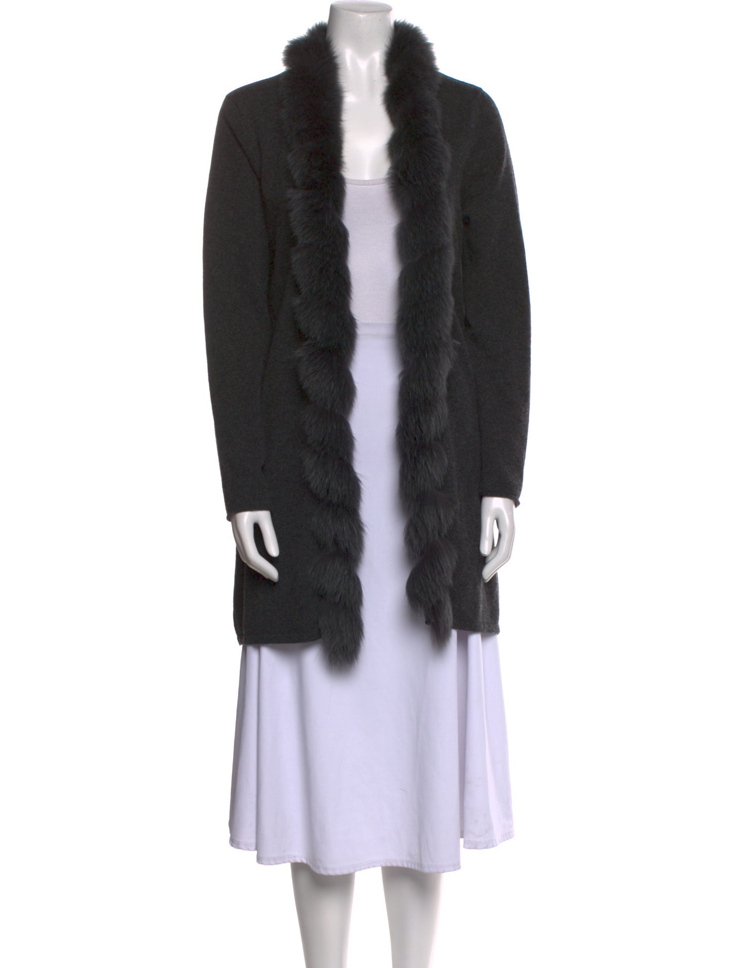 Neiman Marcus Cashmere Open Front Sweater