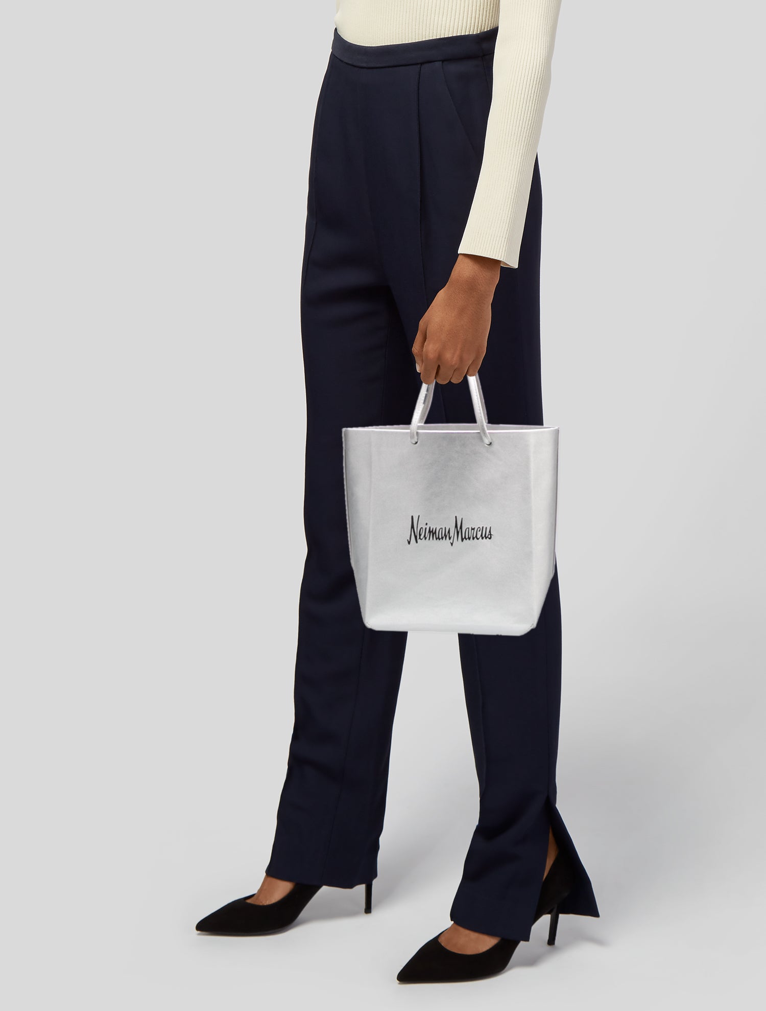 Neiman Marcus Leather Top Handle Bag