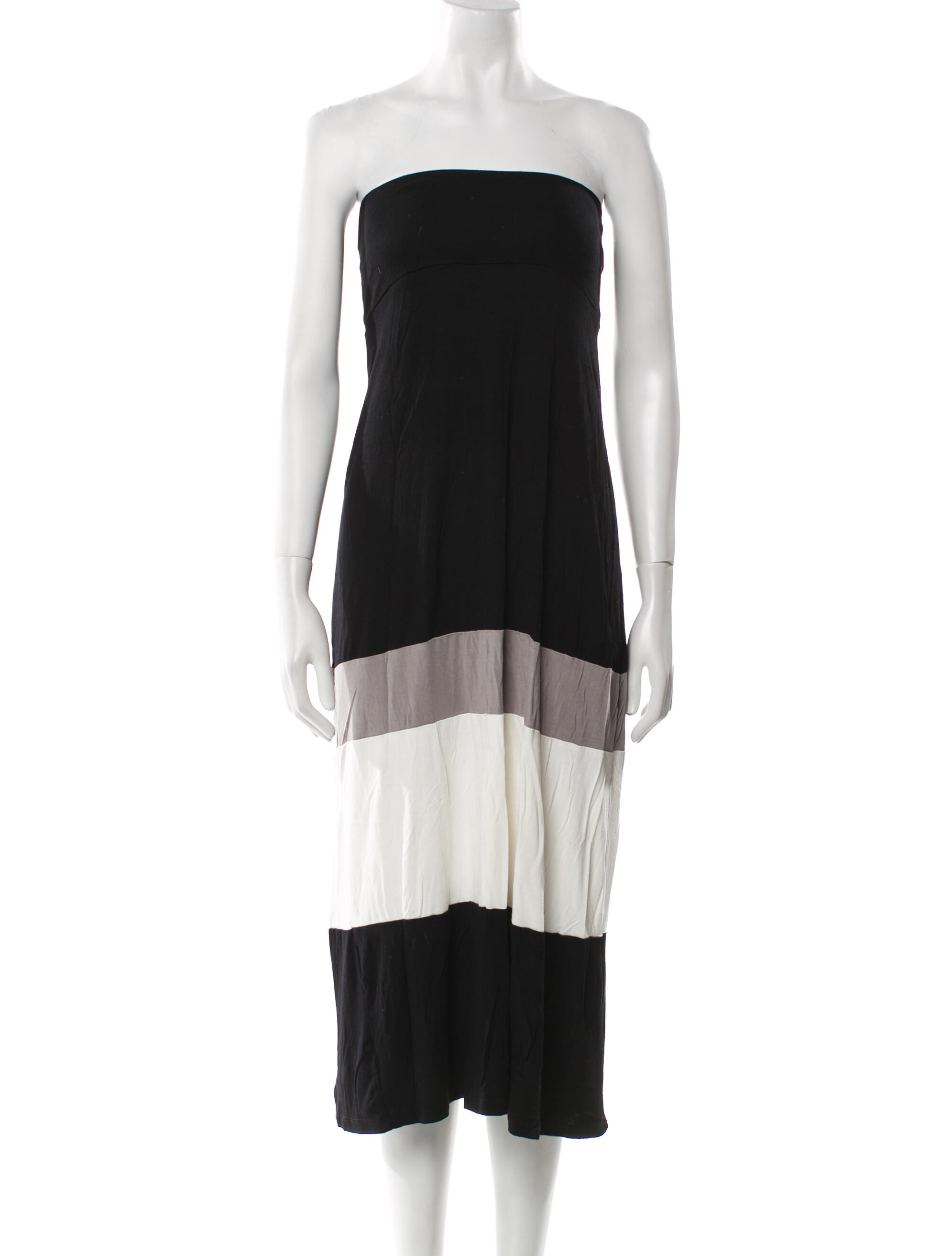 Neiman Marcus Striped Midi Length Skirt