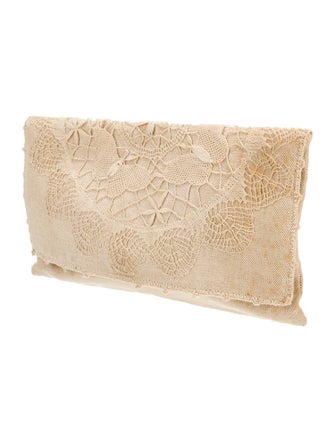 Neiman Marcus Canvas Clutch