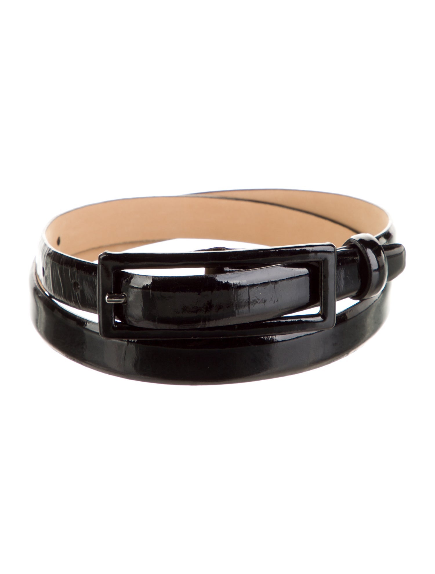 Neiman Marcus Skinny Patent Leather Belt