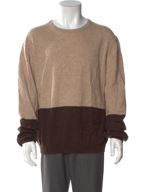 Neiman Marcus Cashmere Colorblock Pattern Pullover