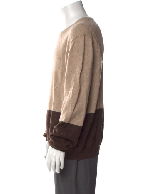 Neiman Marcus Cashmere Colorblock Pattern Pullover