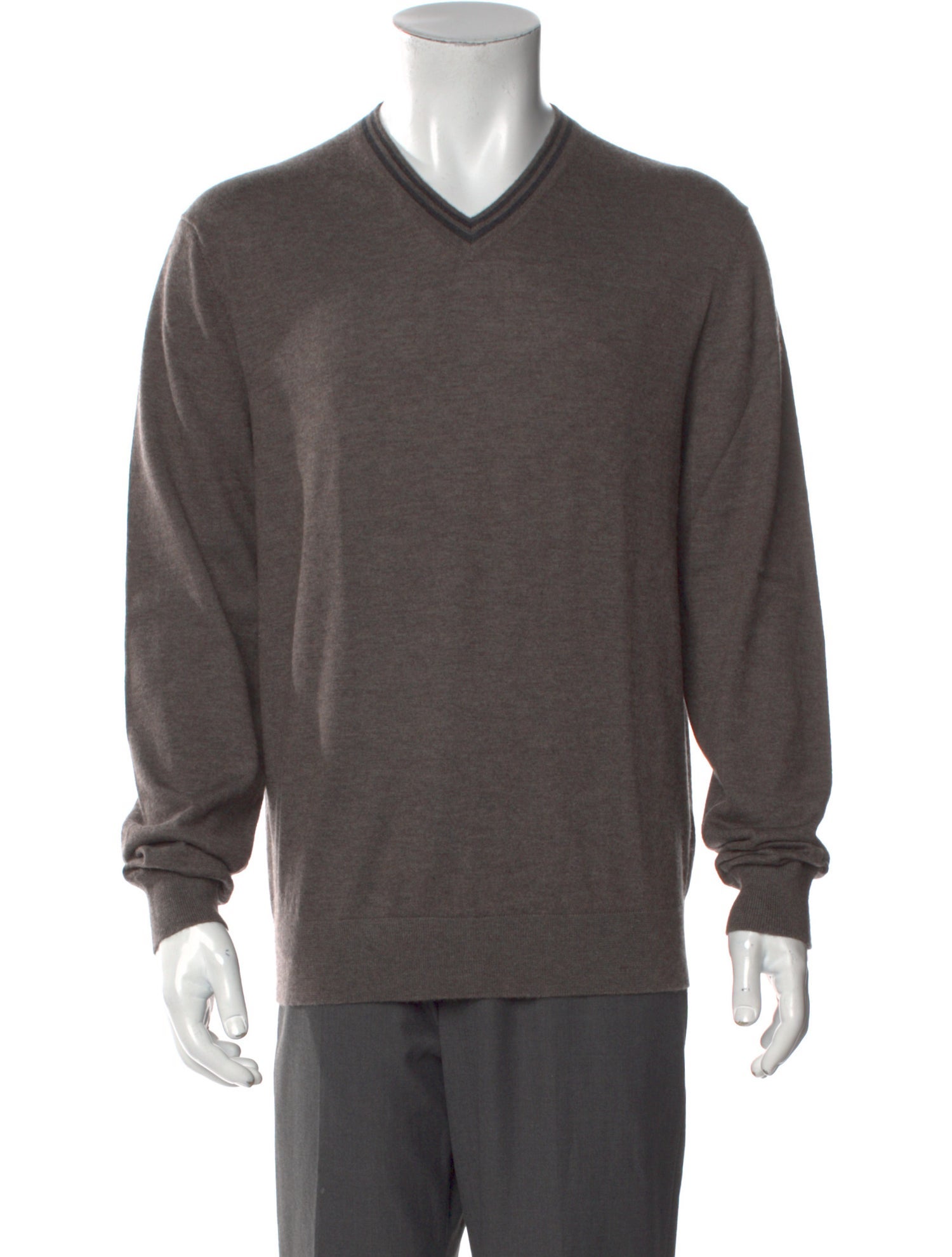Neiman Marcus Cashmere V-Neck Pullover