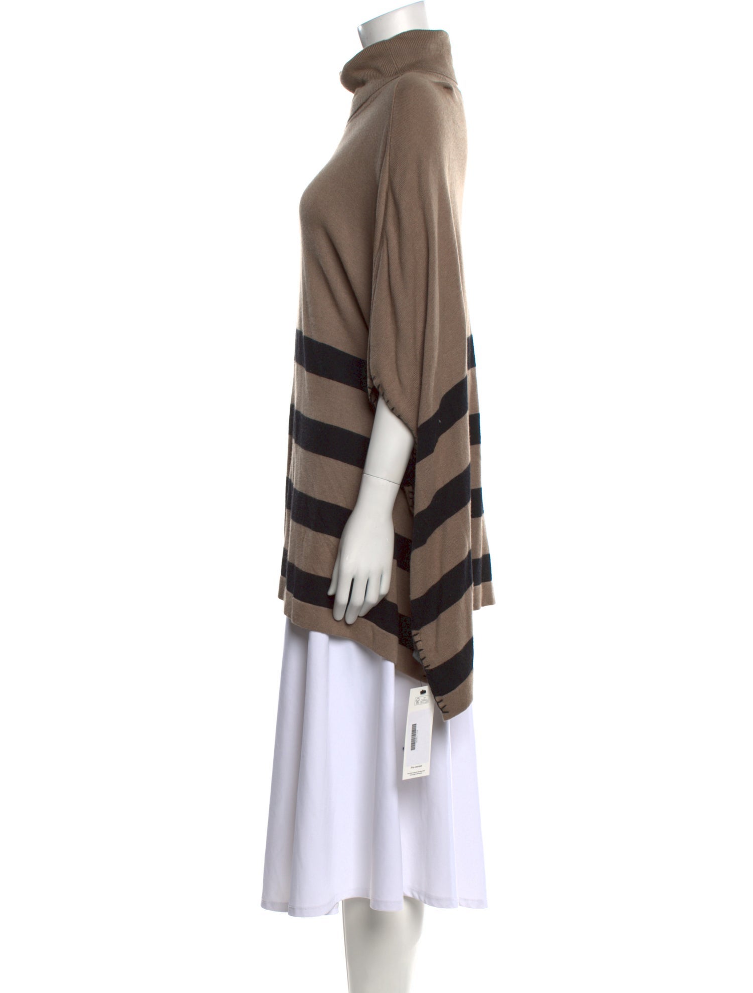 Neiman Marcus Striped Turtleneck Sweater