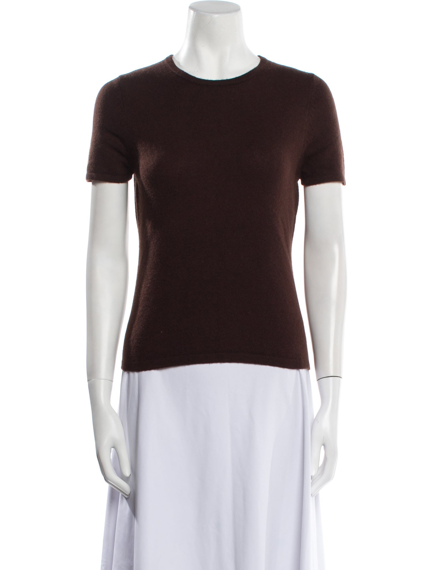 Neiman Marcus Cashmere Crew Neck T-Shirt