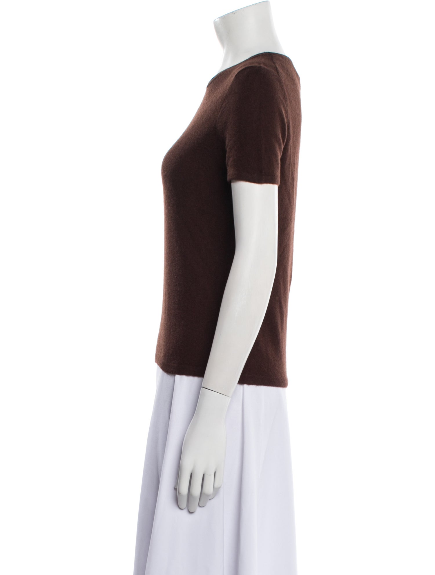 Neiman Marcus Cashmere Crew Neck T-Shirt