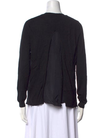 Neiman Marcus Silk Open Front Sweater