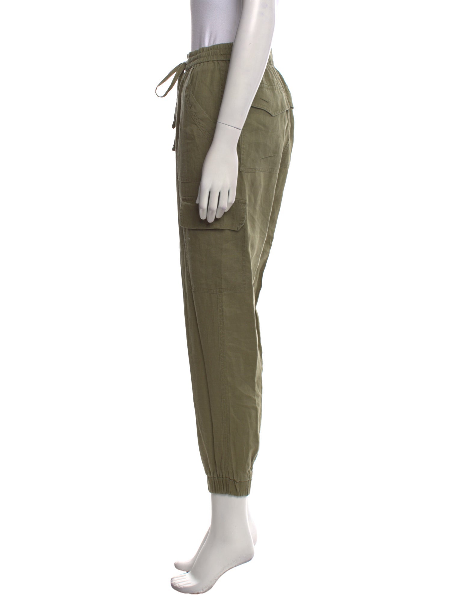 Neiman Marcus Linen Skinny Leg Pants