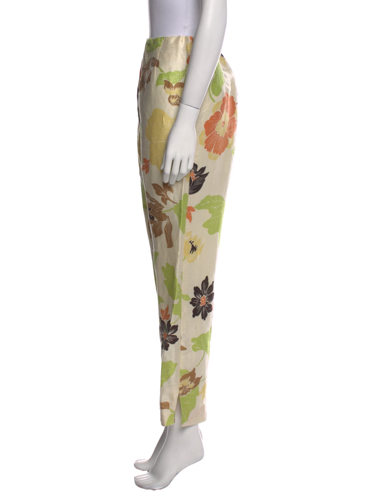 Neiman Marcus Printed Straight Leg Pants