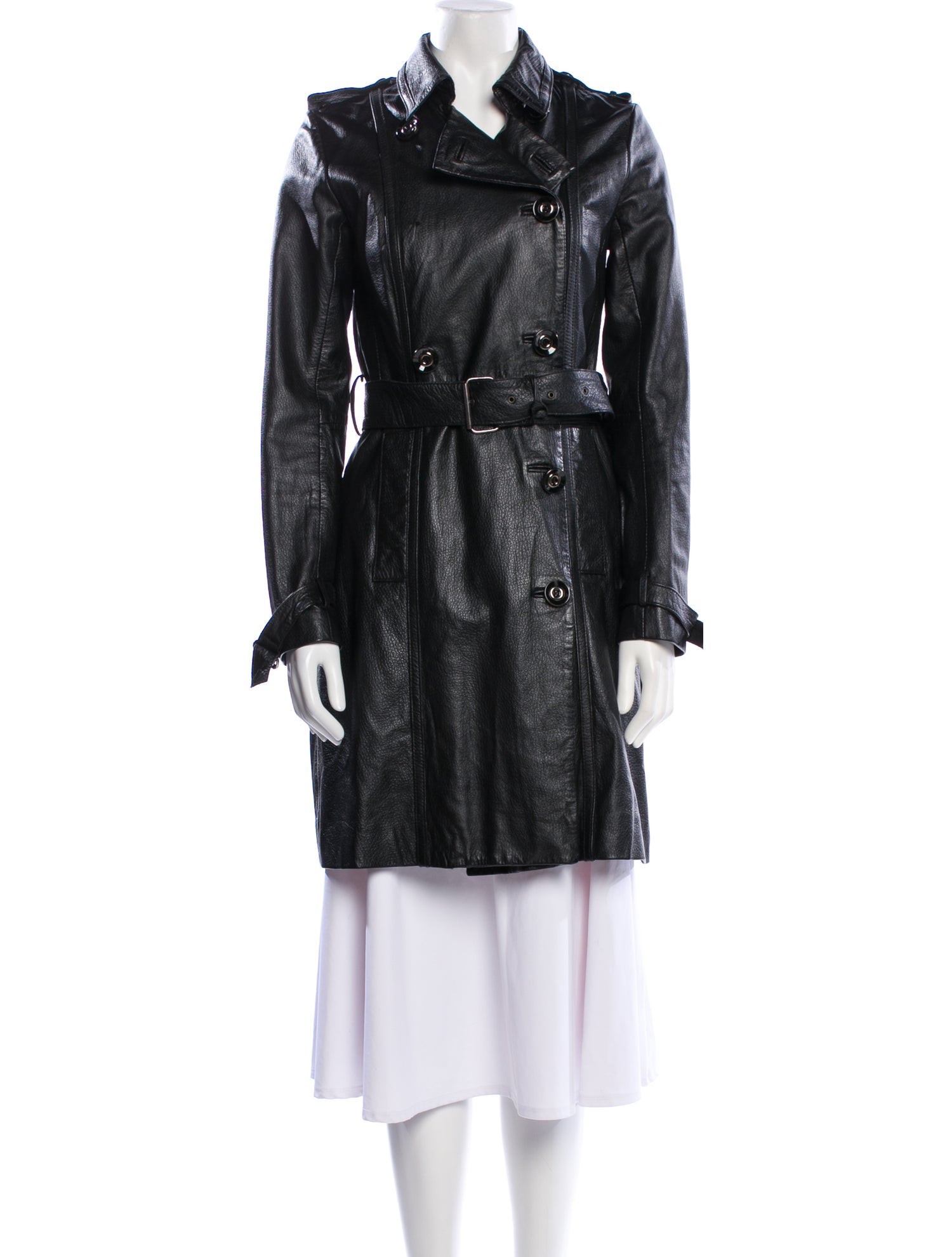 Neiman Marcus Leather Trench Coat