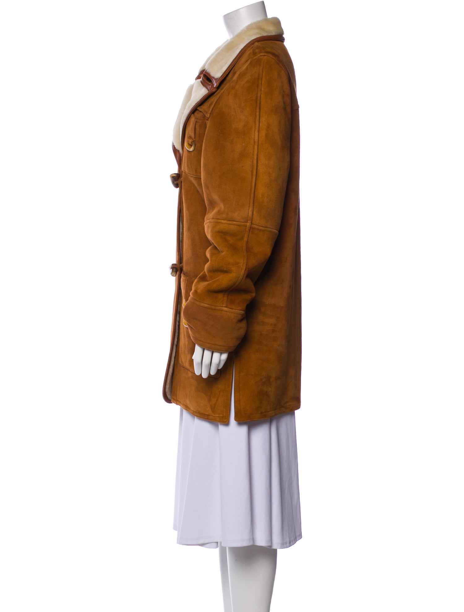 Neiman Marcus Leather Faux Fur Coat