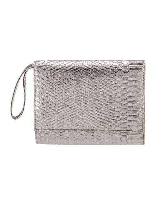 Neiman Marcus Embossed Leather Clutch
