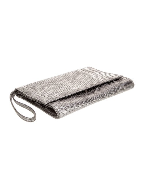 Neiman Marcus Embossed Leather Clutch