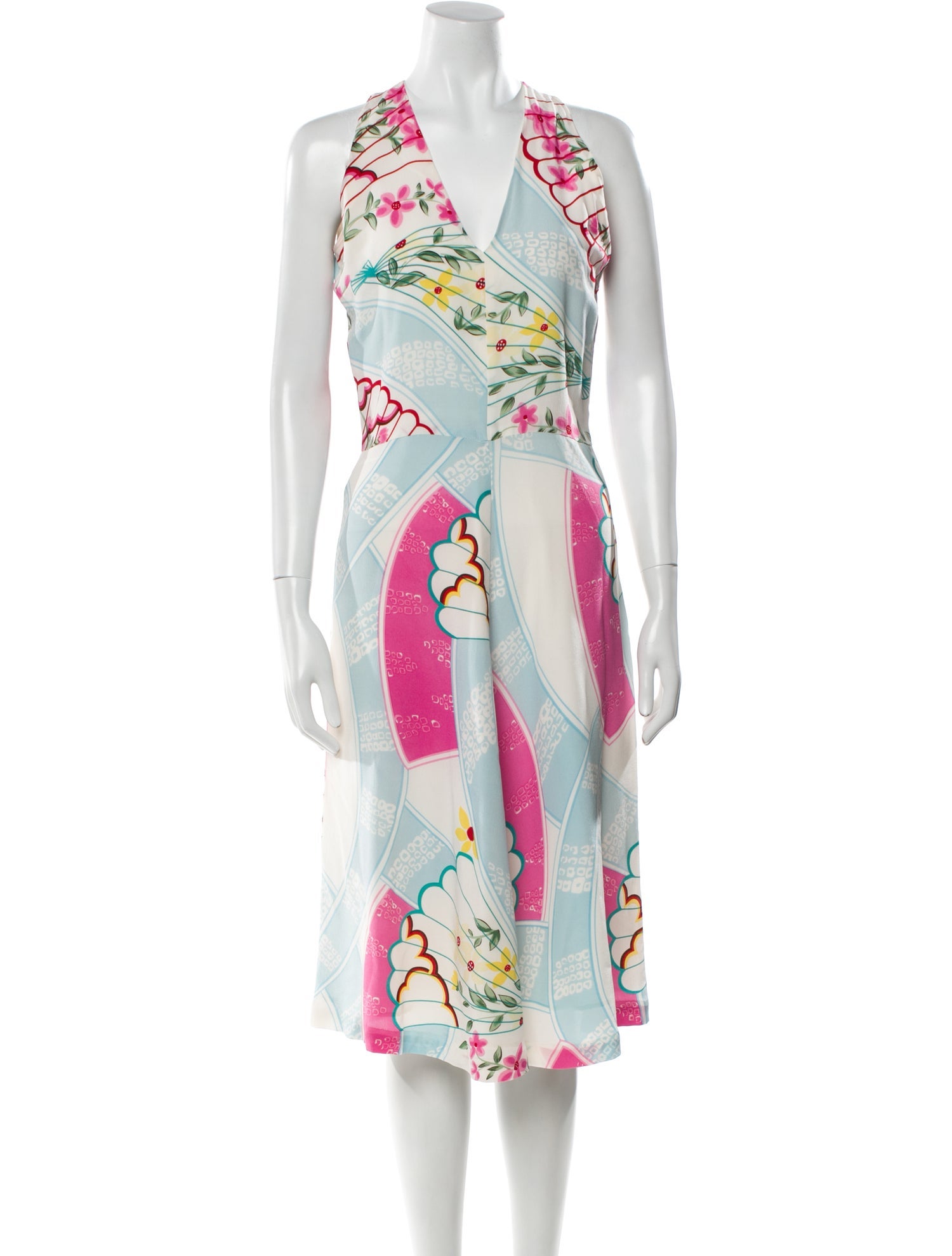 Neiman Marcus Silk Midi Length Dress