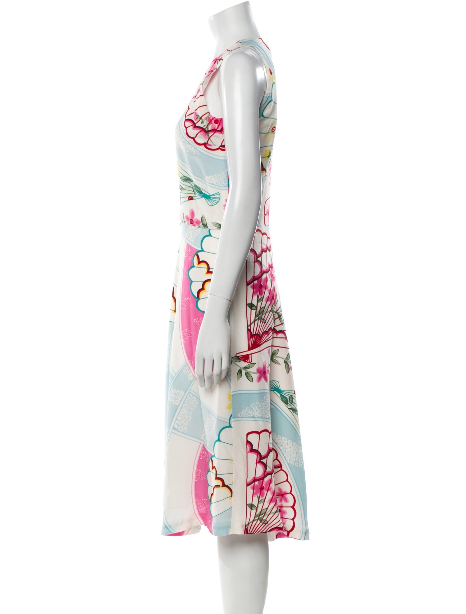 Neiman Marcus Silk Midi Length Dress