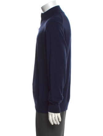 Neiman Marcus Merino Wool Turtleneck Polo Sweater