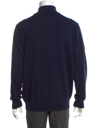 Neiman Marcus Merino Wool Turtleneck Polo Sweater