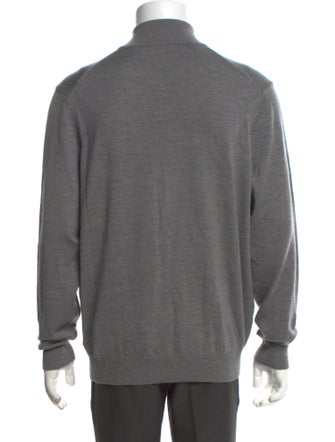 Neiman Marcus Merino Wool Mock Neck Pullover