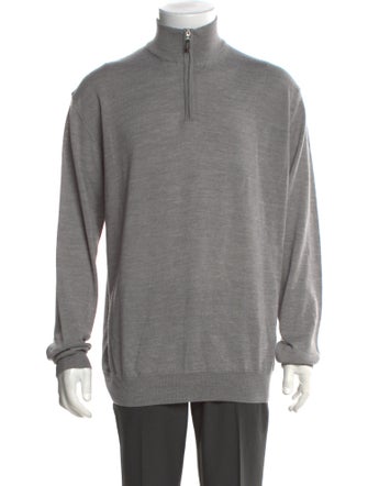 Neiman Marcus Mock Neck Long Sleeve Pullover