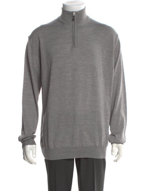 Neiman Marcus Mock Neck Long Sleeve Pullover