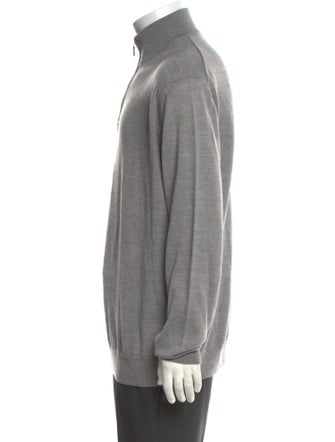Neiman Marcus Mock Neck Long Sleeve Pullover