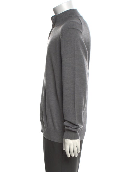 Neiman Marcus Merino Wool Mock Neck Pullover