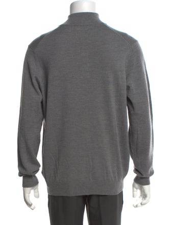 Neiman Marcus Merino Wool Mock Neck Pullover